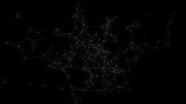 Plexus Ağ Teknolojisi Arka plan ağ bağlantısı. Teknoloji, sosyal ağlar, iletişim, iş. Üçgenlerden yapılmış bir yüzey. Bağlantı, Veri Bilimi, teknoloji, iş dünyası, boşluk