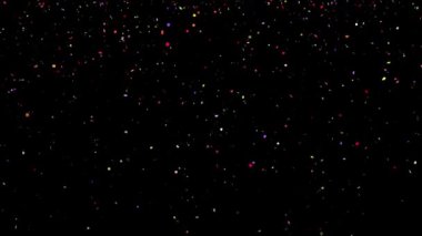 Hava Partisi, Etkinlikler, Festivaller, Doğum Günleri ve Özel Günler arkaplanındaki Çok Renkli Konfeti Çeşmesi Parçacıkları. Yeni yıl partisinde yeni yıl kurdeleleri