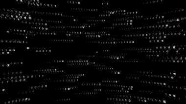İkili Kod Dalga Arkaplanı. Dijital Kod Dalga Animasyonu, Numara Animasyonu. Gelecekçi Matrix Dalga Bilgisayar Sayısal Dalga Arkaplanı. Bilgisayar Kodu Matriks matrisi kablosu