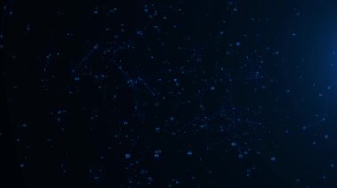 Dijital yüksek teknoloji ağ teknolojisi, Büyük Veri, Yapay Zeka iş finans geçmişi. Bağlantılar. İnternet, bilim kurgu siber bilgiler, yenilik büyük veriler, 4k 3d