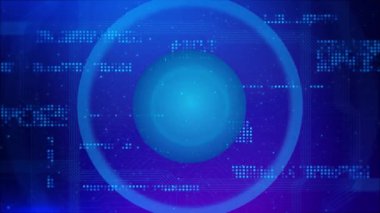 Sanal Arayüz HUD daire arayüzleri, yüksek teknolojili fütüristik ekran, Hologram Yazılım geliştirme süreci siber uzay. Bilim kurgu yüksek teknoloji bilim kurgu tüneli büyük veri siber uzay yeniliği.