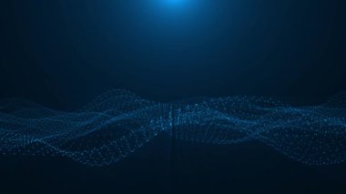 Dijital siber uzay Büyük veri arkaplanı. Hareket veri akışı. Yüzey dalgaları. Bilgi akışı, engelleme zinciri, büyük veri. Yapay zeka dijital Hi teknik akış büyük veri. Bilgi Teknolojisi derin teknoloji