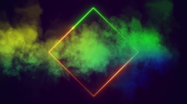 Bilimkurgu Fütüristik Metal Tünel geometrik şekilleri Sahne ışığı ve dumanı Sahne Hangarı Uzay Gemisi Smoky Misty Çevre Galaksisi, veri, bağlantı, video oyunu ve teknoloji