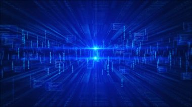 Futuristik Dijital Çizgi Teknolojisi Veri Akımı Kodlama, Bağlantı Sunumu, Sosyal medya Makinesi İkili Matrix Derin Uzay siber Uzayı Öğreniyor. Hiperuzay ağ büyümesi derin öğrenme