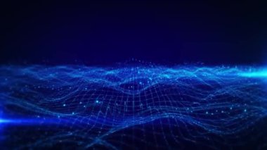 Hi-Tech Data Flow Dots hatları engelli veri görselleştirmesini, dijital ürünü, teknolojik olayları finanse ediyor. fon teknolojisi. Sanal uzay akışının üst düzey kullanıcı arayüzü bilim kurgu tüneline tünel