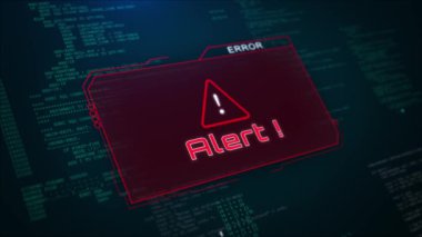 Siber güvenlik korsanı araya girdi. Büyük Veri Hackleme Saldırı Süreci, Bilgisayar Alarmı Mesajı, Sistem İhlali. Büyük veri şifreli bilgisayar kodu. Güvenli veri. Sanal internet güvenlik gizliliği
