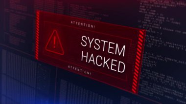 Siber saldırı ve güvenlik ihlali uyarı mesajı Virüs kod yazılımı hackleme saldırısı, Uyarı mesajı, Sistem İhlali Bilgisayar Virüsü, Hackleme, ekran saldırısı, siber güvenlik, hackleme