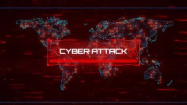 Siber güvenlik korsanı araya girdi. Büyük Veri Hackleme Saldırı Süreci, Bilgisayar Alarmı Mesajı, Sistem İhlali. Büyük veri şifreli bilgisayar kodu. Güvenli veri. Sanal internet güvenlik gizliliği