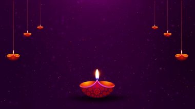 Diwali, Hindu ışık festivali sırasında yanan Diwali Diya lambaları ışık festivali arka planında geleneksel gaz lambalarını kutluyor. Geleneksel Hint ışıklarına davetiye