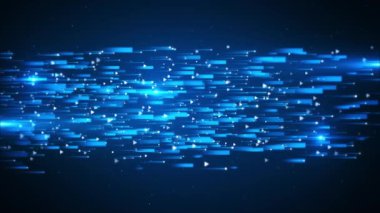 Fütüristik akış optik fiber dijital veri akışı siber uzay yapay zeka arka planına sahiptir. Yüksek Hız Işığı Çizgileri İnternet matrisi siber engelleme Işık İzleri optik ağ