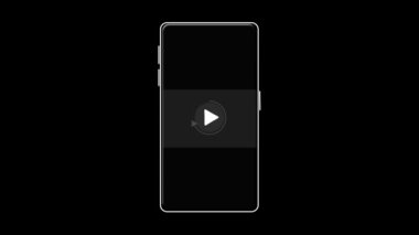 Telefonu yatay ve dikey olarak döndür. Sosyal ağlar için video şablonu. Telefon çevirme işareti, Telefon Döndürme animasyonu. Smartphone aygıt ekranını çevirin, telefon ekranını sosyal medyada döndürün