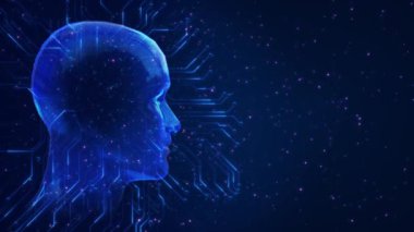 Yapay zeka mühendisliği konsepti, iş desteği için yapay zeka öğrenme makinesi. Gelecekçi siber yenilik otomasyon beyni. Sohbet metni oluşturucu yapay zeka. ağ 3D 4K