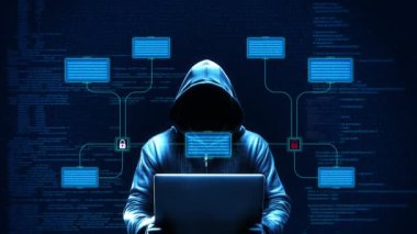 Bilgisayar korsanlığı teknolojisi karanlık arka plan. Siber saldırı siber güvenlik kavramı. Veri hırsızlığı, internet dolandırıcılığı, darknet Siber İnternet koruma gizlilik verileriniz, sanal sanal sanal uzay siber saldırı uyarısı