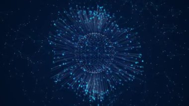 Fütürist yapay zeka üretken algoritmasını çözümleyen büyük veri siber teknolojisi veri bilimi öğrenen yapay zeka üretken algoritma sinirsel ağ analitiği yeniliği soyut bilim kurgu dijital uzay