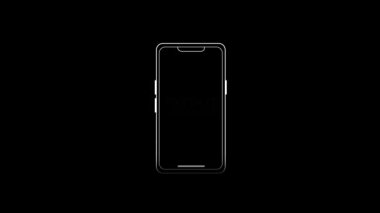 Smart Mobile 'ı çevirin, cihaz ekranını çevirin, telefon çevirme işaretini çevirin, telefonu dikeyden yatay siyaha çevirin. Peyzaj animasyonunun portresi Telefon Rotasyonu animasyonu. Daha İyi Deneyimler İçin.