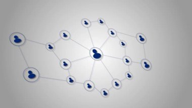 Online People Connection Internet Sosyal Ağ Simge Animasyon Profilleri Birbirine Bağlı Nokta Çizgisi Ağı. Küresel sosyal medya ağı. Dünya İletişim Sosyal Ağı