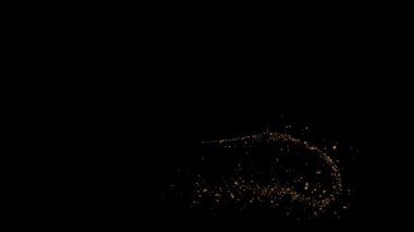 Altın Sihirli Işık Eğri İzi ve Altın Parıltı Sihirli Kuyruklu Yıldız Işıldayan Işık Efektleri. Rüzgar masalı süslemesi. Yıldız izi, parlak ışık efektleri. Dalgalı çizgiler, hafif izler..