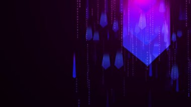 Dijital Fütüristik Soyut Fon Finans Engelleme Konsepti. Yüksek hızlı optik fiber veri transferi. Fiber optik ağ hatları. Veri akışı siber dalga parçacıkları noktalar Siber güvenlik bağlantısını aktar