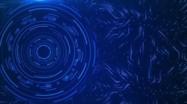 Dijital Fütüristik HUD daire arayüzleri podyumu. sanal Hi Tech görüntü hologramı. Matrix veri ağı koruması, teknoloji ağı konsepti modern siber uzay yeniliği. Sosyal Bilimler Arayüzü