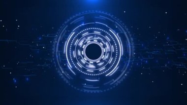 Fütürist dijital Hud Circle Count Explay Technology kullanıcı arayüzü, ileri teknoloji tasarım Radar ekranı ve çeşitli teknoloji elemanları ticari yenilik devresi konsepti. Büyük veriler ve internet reklamı
