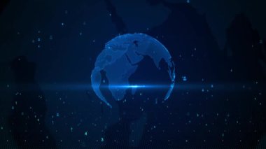 Gelecekteki yazılım dünyası siber güvenliği için kablosuz ağ, kablosuz teknoloji bağlantısı, siber güvenlik, bulut hesaplama web modeli Blockchain web 3.0 3D 4K