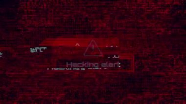 Soyut dijital arıza efekti arka planı. Hata sinyali döngüsü. Virüs kodlu yazılım hack konsepti. Siber güvenlik. programlama, hatalar, hatalar, hatalar, veri araması, programlama, kodlama, hacker, IT