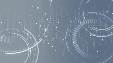 Moda konsepti için hareketli geometrik arka planda yüzen küreler. Soyut doku daireleri dönüyor. 3 boyutlu geometrik küp, modern animasyon. Düz şekilli kareler. En küçük geometrik çokgen ağı