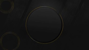 Güzel lüks dairesel çizgili Geometrik çizgili ışıltılı partiküller parlayan sunumlar, özel etkinlikler arka planında. Yıldız tozu ödül töreniyle ışıldayan sihirli parçacıklarla parıldıyor. 4K 3D