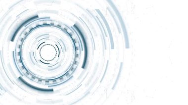 Dijital Daire Gövdesi fütüristik teknoloji geçmişi. Gelecekçi HUD arayüzü holografik döner veri matrisleri, teknoloji siber güvenlik temaları için idealdir. teknolojik veri Infographic geleceksel çerçeve görüntüsü.