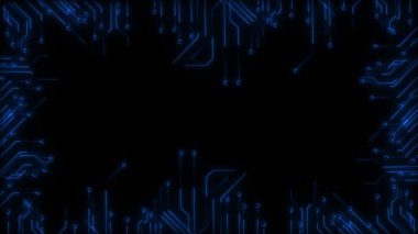 Veri matrisi simülasyon dijital hattı ve şebeke teknolojisi ile fütürist HUD ana kart dijital çipi. Devre kartı. yüksek teknolojili dijital veri ve bağlantı teknolojisi. veri madenciliği işlemci verisi