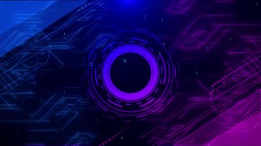 Sanal Sanal Devre Sanal Devre Hologramı UI HUD ekran sistemi yenilik kavramı. Kullanıcı Arayüzü, İş İnovasyonu, Eğitim Aletleri. Bilim kurgu ve yüksek teknoloji öğeleri