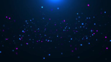 Gelecekçi büyük veri dijital teknoloji dalgası siber şebekesi. Derin uzay yüzeyleri. Holografik arayüz ağı veri akışlarını düğümler. Yapay zeka veri madenciliği öğrenme İnovasyon Al Brain 4K 3D