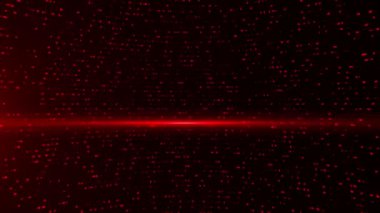 Kırmızı Soyut Dijital Veri Matrisi simülasyonu dijital hat ızgara teknolojisi fütüristik HUD ekran mavisi arkaplan. Veri matrisi benzetimi dijital ızgara hattı fütüristik HUD İkili Kod Arkaplanı