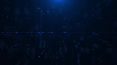 Dijital kod numarası soyut arka plan programlama dilleri siber uzay tehdit veri ihlali internet dijital ağ iletişimi ikili matris kodlaması. Şifrelenmiş kod matrisi 3D