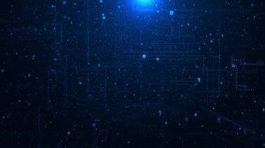 Dijital Yapay Zeka devresi fütüristik makine İşletme Bilimi Geçmişi öğreniyor. Hi tech HUD Tıbbi Araştırma Teknolojisi İnovasyon Çevrimiçi Webinar Sunum Sanal Uzay Etkinliği