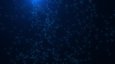 Siber global wirefram çokgen çizgiler ağ bağlantı yapısı. Teknoloji büyük veri bilimi geçmişi. Fütüristik arka plan pleksi animasyon 4K 'yi çiziyor. Geometrik kablo yapısı 3D 4K