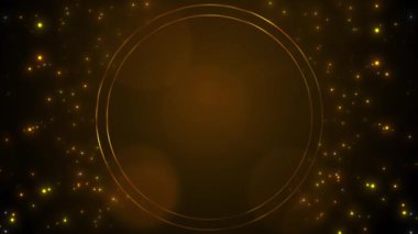 4K 3D Ödül Partisi Lüks Altın Sihirli Yıldız tozu Parıltısı Parçacıkları Parıldayan Parçacıklar Arkaplanı. Uzay zemin, tünel, ödül töreni etkinliği, Dijital Sanat, Modern konfeti havai fişek gösterisi.