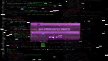 Dijital hata efekti siber güvenlik virüsü şifre kırma konsepti. Hata sinyali, kötü amaçlı yazılım, suç, casus yazılım teknolojisi. Sistem hackleme saldırısı. Sistem çökmesi, hata iletisi. arızalı bilgisayar interneti 3D
