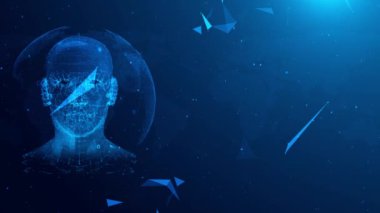 Yapay zeka insan teknolojisi konsepti. AI Teknoloji İnovasyon kavramı Cpu yazdırma devresi nokta hattı arka planı. Siber konsept Ai Machine Öğrenme için. Beyin Dijital Kod Teknolojisi 3D 4K