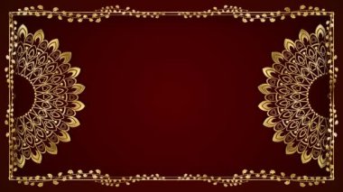 Lüks siyah ve altın renkli mandala düğün davetiyesi geçmişi. Lüks dekoratif mandala geçmişi. Bir diwali deep awali ve ramazan İslam festivali dekoratif unsurları selamlıyor doğuda 3D 4D