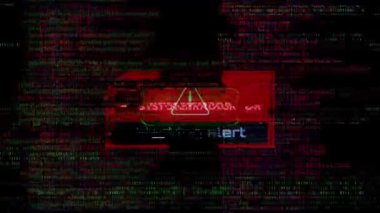 Dijital hata efekti gürültü Bilgisayar Ekran Kodu, Arıza Sistemi Hata Sistemi Acil Hatası, Virüs, Hacklenmiş Sistem Ekranı, Truva, Malware. Virüs kodlu yazılım hack konsepti. Siber güvenlik