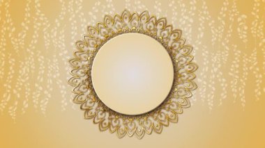 Ramazan Bayramı, Arap İslami Mandala Animasyon Geçmişi. Lüks düğün davetiyesi. Yoga, düğün, geleneksel Hint ışıklarını davet etmek Hindu bayramı kutlaması. Parıltı yıldönümü parçacığı 4K 3D