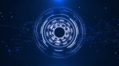 Fütürist dijital Hud Circle Count Explay Technology kullanıcı arayüzü, ileri teknoloji tasarım Radar ekranı ve çeşitli teknoloji elemanları ticari yenilik devresi konsepti. Büyük veriler ve internet reklamı