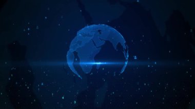 Gelecekteki yazılım dünyası siber güvenliği için kablosuz ağ, kablosuz teknoloji bağlantısı, siber güvenlik, bulut hesaplama web modeli Blockchain web 3.0 3D 4K