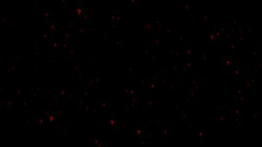 Kırmızı Soru İşareti Arkaplanı. Parıldayan Konseptte Uçmak nerede, ne zaman, nasıl. Düşünen, kafası karışık işaret sembolü kafası karışmış baş dönmesi. Yaratıcı düşünce ve problem çözme kavramı. 4K