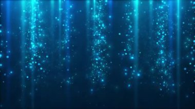 Güzel Dijital Sanat Lüksü mavi sihirli yıldız tozu ve ışıl ışıl uçan tünel parçacıkları ödül töreni etkinliği, modern arkaplan. yıldız tozu siber uzay Quantum küresel iş sanal sahnesi