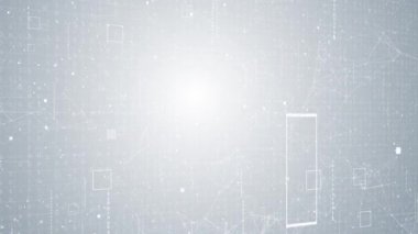 Fütüristik Parıltı Işıkları, fütüristik teknoloji teknolojisi teknolojisinin soyut arka plan animasyonunu kareler. Siber uzayda ileri veri matrisi, telemetri ve şifreleme numaraları kullanıcı arayüzü görüntüsü