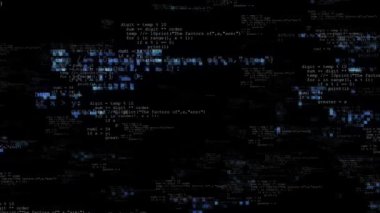 Soyut dijital hata efekti gürültü Sinyal Hatası Kod Kaydırma Virüs kod yazılımı hack kavramı. Siber güvenlik yazılım geliştirici Bilgisayar betiği siber uzay yazılım geliştirme süreci