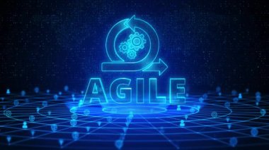 Agile Metni Gelecek Dijital Teknoloji Ai Siber Uzay Derin Bilgi İşlem Agil programlama teknolojisi. Agile Yazılım Geliştirme Şirketi, İş, Teknoloji, İnternet ve Ağ