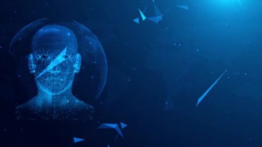 Yapay zeka insan teknolojisi konsepti. AI Teknoloji İnovasyon kavramı Cpu yazdırma devresi nokta hattı arka planı. Siber konsept Ai Machine Öğrenme için. Beyin Dijital Kod Teknolojisi 3D 4K
